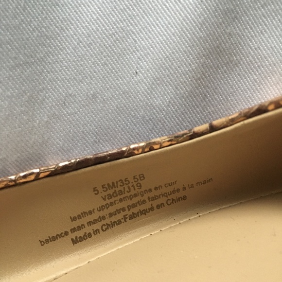 Karl Lagerfeld | Snakeskin-Embossed Leather Ballet Flats - Picture 3 of 10